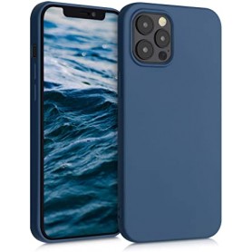 CUSTODIA IN SILICONE BLU PER IPHONE 12 PRO MAX