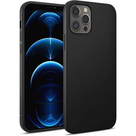 CUSTODIA IN SILICONE NERO PER IPHONE 12PRO