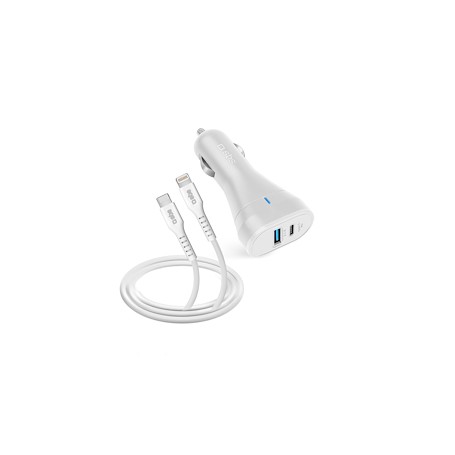 ALIMENTATORE PER AUTO 5V CON CAVO TYPE C LIGHTNING