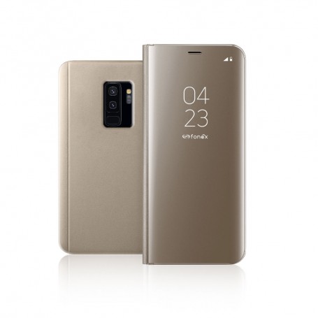 CUSTODIA A LIBRO PER GALAXY S9+ GOLD