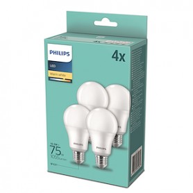 LAMPADA LED E27 75W COLOR WARM WHITE X4