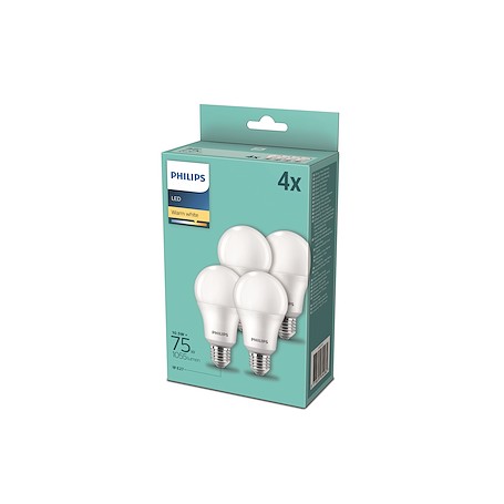 LAMPADA LED E27 75W COLOR WARM WHITE X4