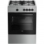 CUCINA A GAS 4 FUOCHI 60X60 INOX FORNO A GAS