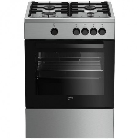 CUCINA A GAS 4 FUOCHI 60X60 INOX FORNO A GAS