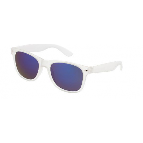 OCCHIALI DA SOLE BIANCO + SPECCHIATO BLU