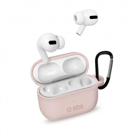CUSTODIA IN SILICONE PER AURICOLARI AIPODS ROSA