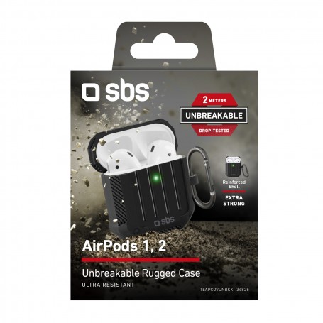 CUSTODIA RESISTENTE PER AURICOLARI AIRPODS BLACK
