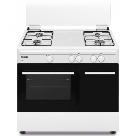 CUCINA A GAS 4 FUOCHI 90X60 BIANCA FORNO GAS +P.B.