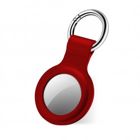 CUSTODIA IN ECOPELLE PER AIRTAG ROSSO