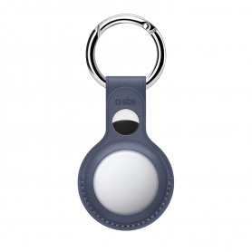 CUSTODIA IN ECOPELLE PER AIRTAG BLU