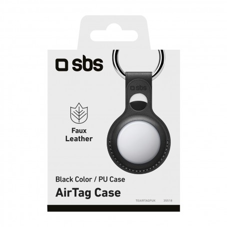 CUSTODIA IN ECOPELLE PER AIRTAG NERO