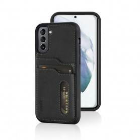 CUSTODIA IN PELLE PER GALAXY S21 BLACK