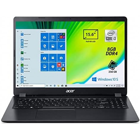 NOTEBOOK INTEL I3 15.6 SSD256GB RAM 8GB WIN10