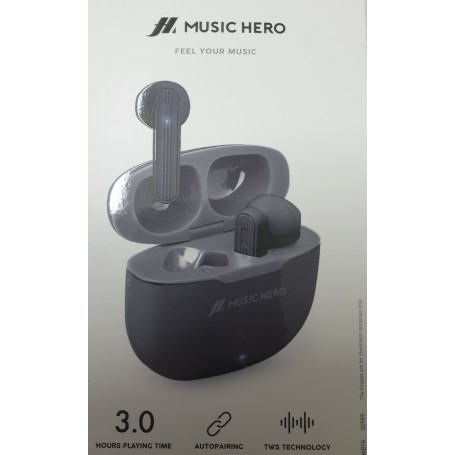 CUFFIA AURICOLARE WIRELESS STEREO EARPHONE BLACK