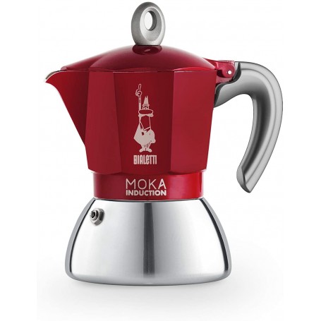 CAFFETTIERA INDUZIONE 2 TAZZE MOKA RED