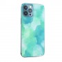 CUSTODIA IN SILICONE PER IPHONE13 WATERCOLOR BLU