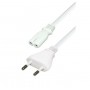 CAVO ALIMENTAZIONE 2PIN 2MT BIANCO
