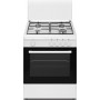 CUCINA A GAS 4 FUOCHI 60X60 FORNO ELETTRICO BIANCO