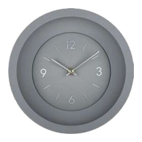 OROLOGIO DA PARETE IN ABS TONDO 25CM GRIGIO