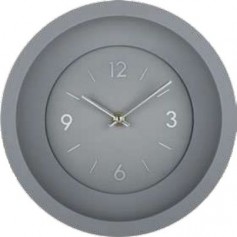 OROLOGIO DA PARETE IN ABS TONDO 25CM GRIGIO