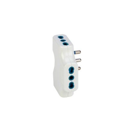 ADATTATORE MULTIPLO 3 PRESE SALVASPAZIO 10/16A