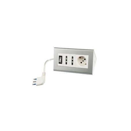 PRESA MULTIPLA DA SCRIVANIA 1 PRESA SCHUKO 2 PRESE