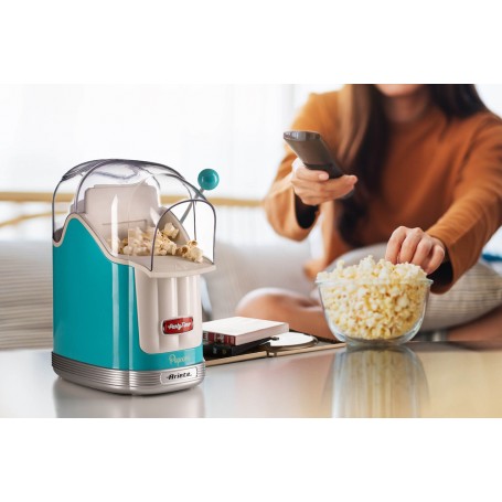 MACCHINA PER POP CORN 1100W AZZURRA