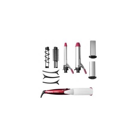 PIASTRA PER CAPELLI IN CERAMICA 8ACCESSORI