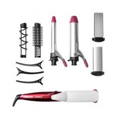 PIASTRA PER CAPELLI IN CERAMICA 8ACCESSORI