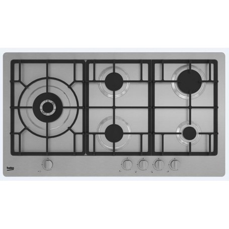 PIANO COTTURA A GAS 5 FUOCHI 90CM INOX
