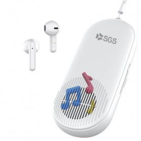 AURICOLARI WIRELESS CON CASSA BIANCO