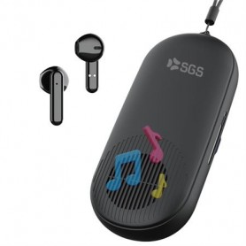 AURICOLARI WIRELESS CON CASSA NERO