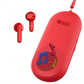 AURICOLARI WIRELESS CON CASSA ROSSO