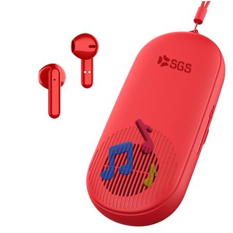 AURICOLARI WIRELESS CON CASSA ROSSO