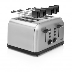 TOSTAPANE 1750WATT 4 FETTE MULTIFUNZIONE INOX
