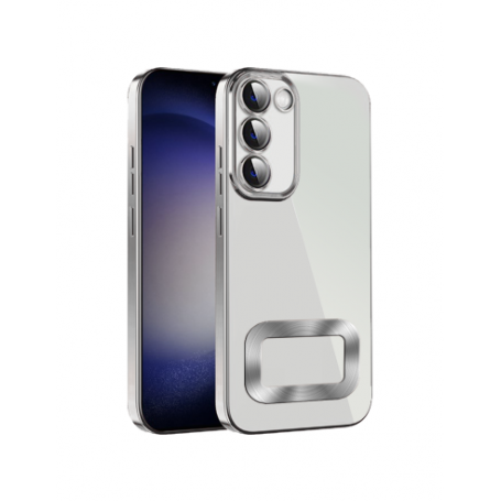 CUSTODIA TRASPARENTE CHROME SILVER GALAXY S23 5G