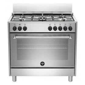 Cucina A Gas 5 Fuochi 90x60 Classe A Inox