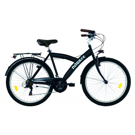 BICICLETTA 26 PORTATA 100KG 6 RAPPORTI NERA