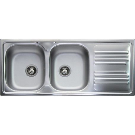 LAVELLO 2 VASCHE 116CM*50CM INOX CON SCOLATURA DX