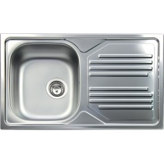 LAVELLO 1 VASCA INOX 84*48CM CON SCOLATURA DX