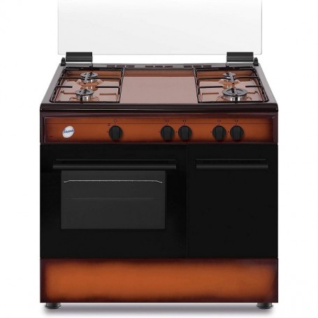 CUCINA A GAS 4 FUOCHI 90X60 MARRONE FORNO A GAS