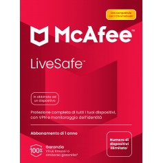 ANTIVIRUS MCAFEE PER 1ANNO 1DISPOSITIVO