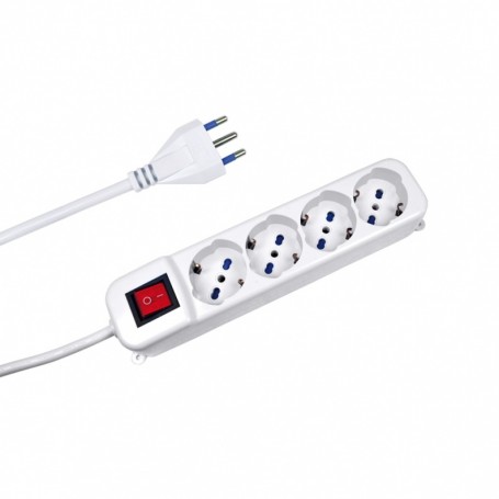 MULTIPRESA 4 POSTI SCHUKO CON INTERRUTTORE