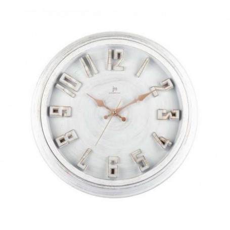 OROLOGIO DA PARETE IN ABS NUMERI RILIEVO BIANCO