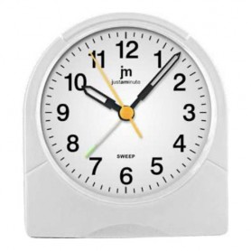 Sveglia Analogica Movimento Al Quarzo Bianco