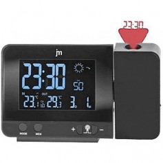 STAZIONE METEO CON OROLOGIO TEMP E PROIEZIONE LED