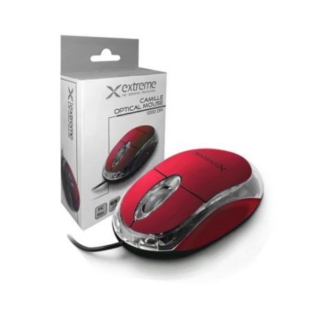 MOUSE OTTICO USB 1000DPI TASTI 3 COLORE ROSSO