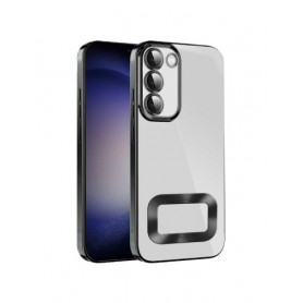 CUSTODIA IN SILICONE CHROME BLACK PER SAMSUNG S23