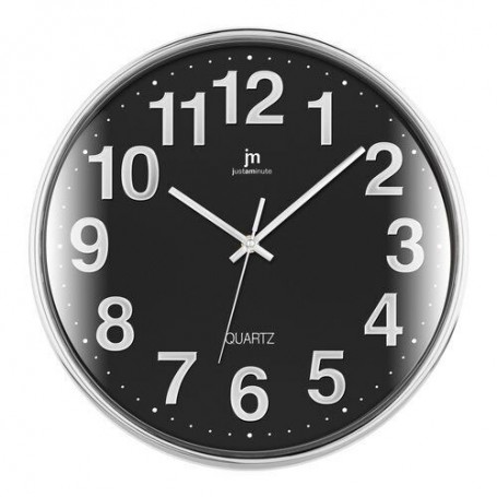 OROLOGIO DA PARETE IN ABS CERCHIO CROM 35CM NERO