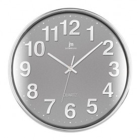 OROLOGIO DA PARETE IN ABS CERCHIO 35CM CROMO GRIGI